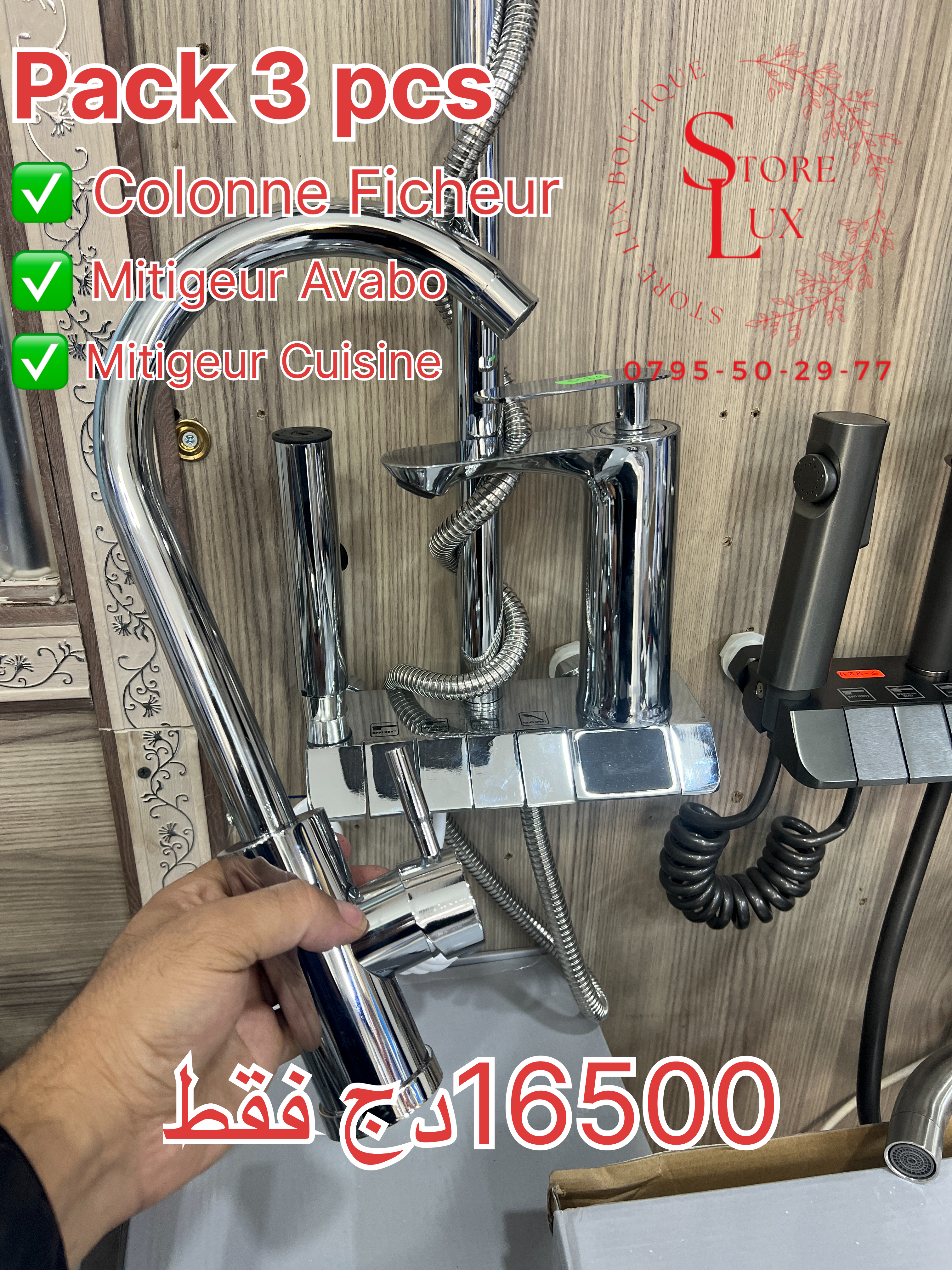 Pack mitigeur + colonne ficheur