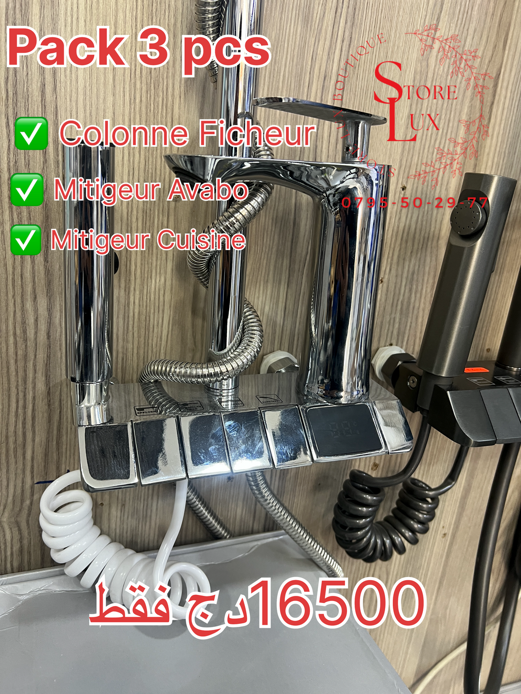 Pack mitigeur + colonne ficheur