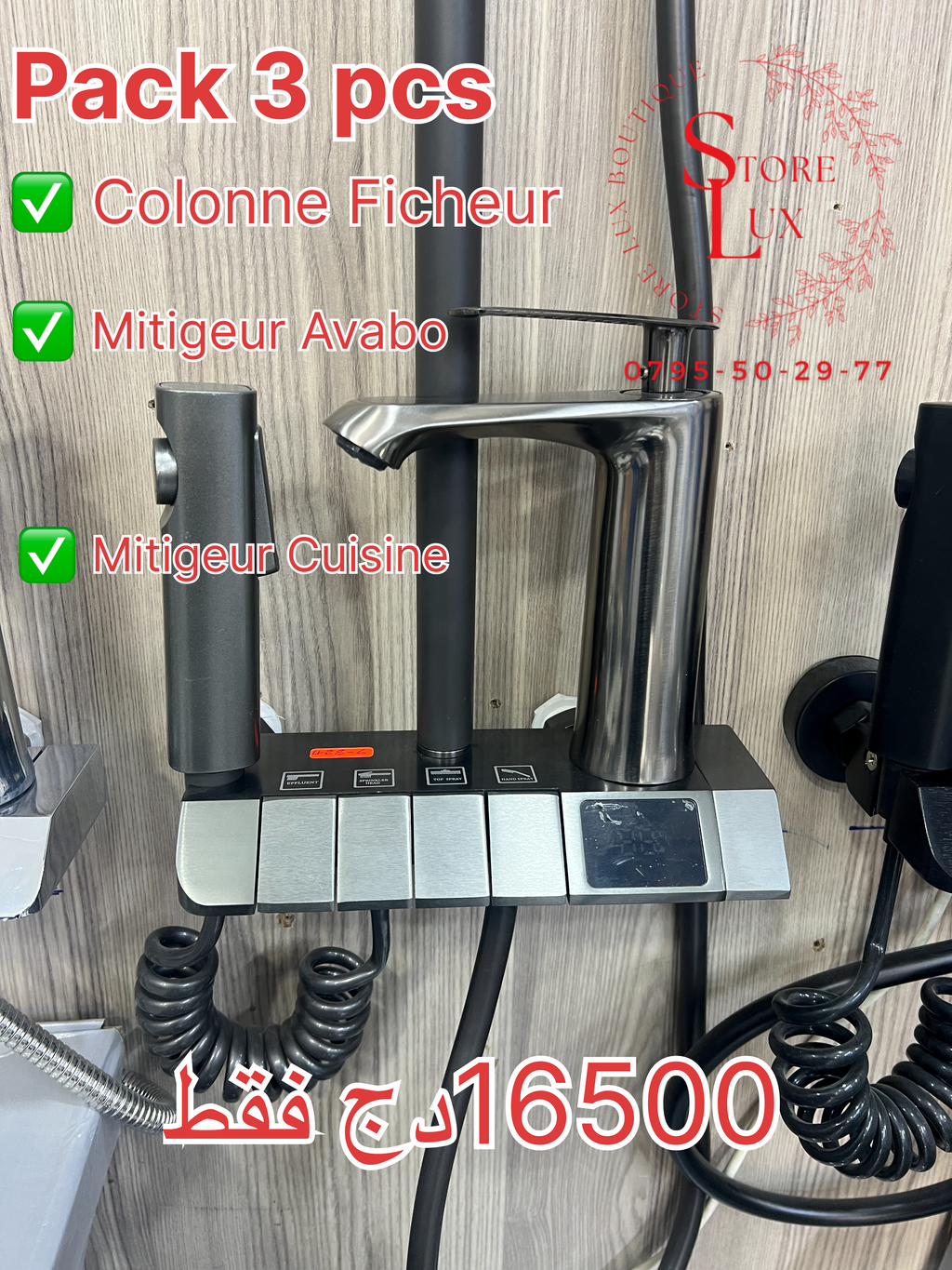 Pack mitigeur + colonne ficheur