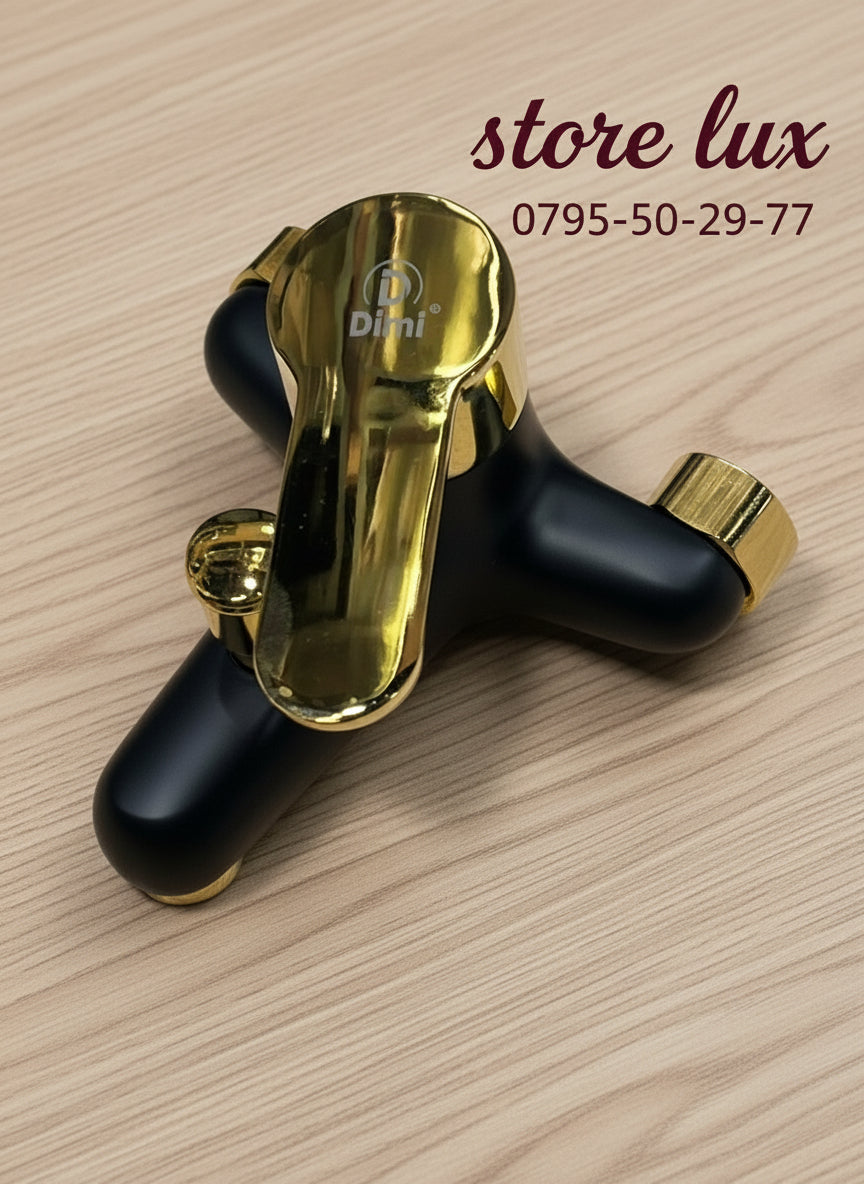 باك حنفيات فخمة أسود مع ذهبي – 3 أو 4 قطع